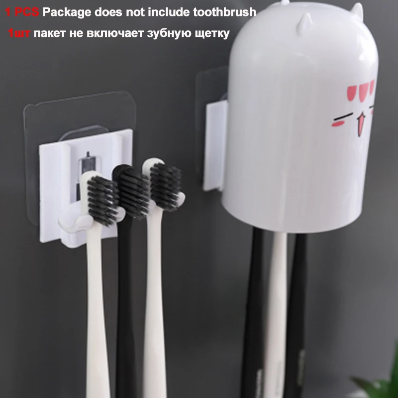 

LEDFRE Automatic Toothpaste Dispenser Dust-Proof Toothbrush Holder Wheat Straw Wall Mounted Home Squeezer Bathroom accessories