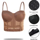 Корсет женский кожаный в готическом стиле, с эффектом пуш-апа