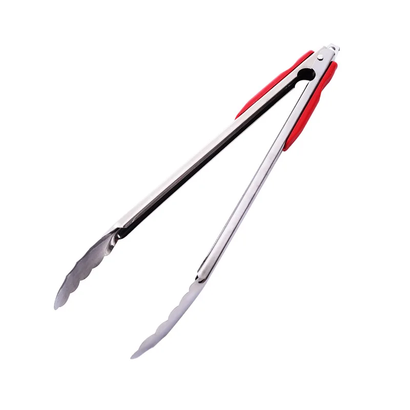 

1pc Stainless Steel BBQ Grilling Tong Salad Bread Serving Tong Non-Stick Kitchen Barbecue Grilling Cooking Tong Barbecue Clip