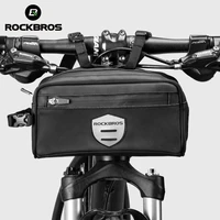 rockbros bicycle front bag handlebar basket frame pannier cycling bag portable shoulder bag scooter bag outdoor bike accessories