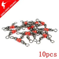 10pcslot solid ring fishing tackle accessory equipment fishing rolling triple swivels bearing connector fish hooks