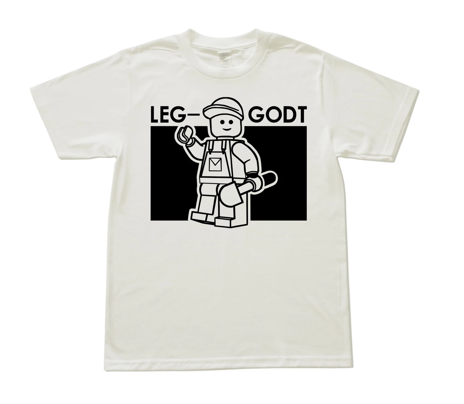 

Self produced American leisure cartoon gaojiechao brand retro Tshirt Vintage building block men's and women Short Sleeve T-Shirt