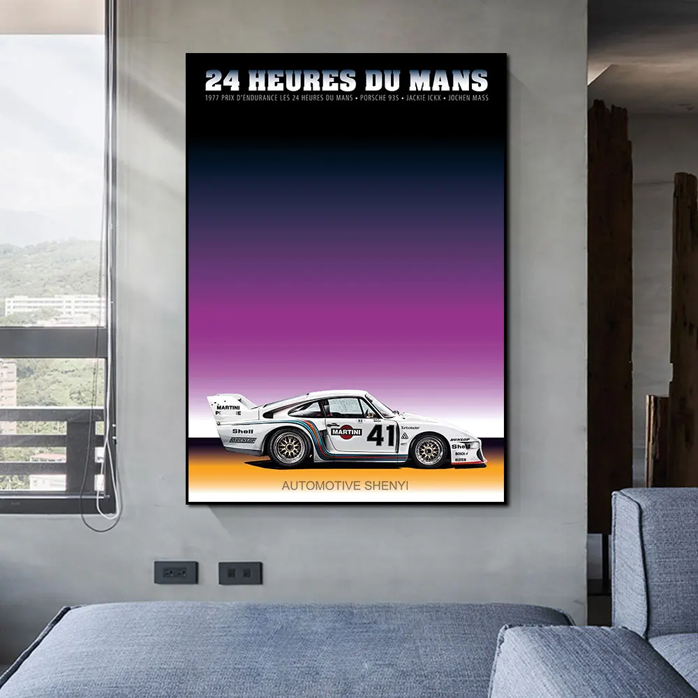 

24 Hours Of Le Mans 917K Racing Team Poster Print On Canvas Painting Decor Wall Art Picture For Living Room Home Decoration