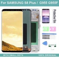 original amoled lcd for samsung galaxy s8 plus g955 g955f sm g955fds lcd display touch screen digitizer assembly with spots