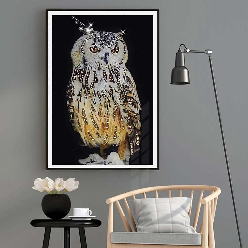 HD Печать Сова черно белые плакаты холст живопись для гостиной креативное