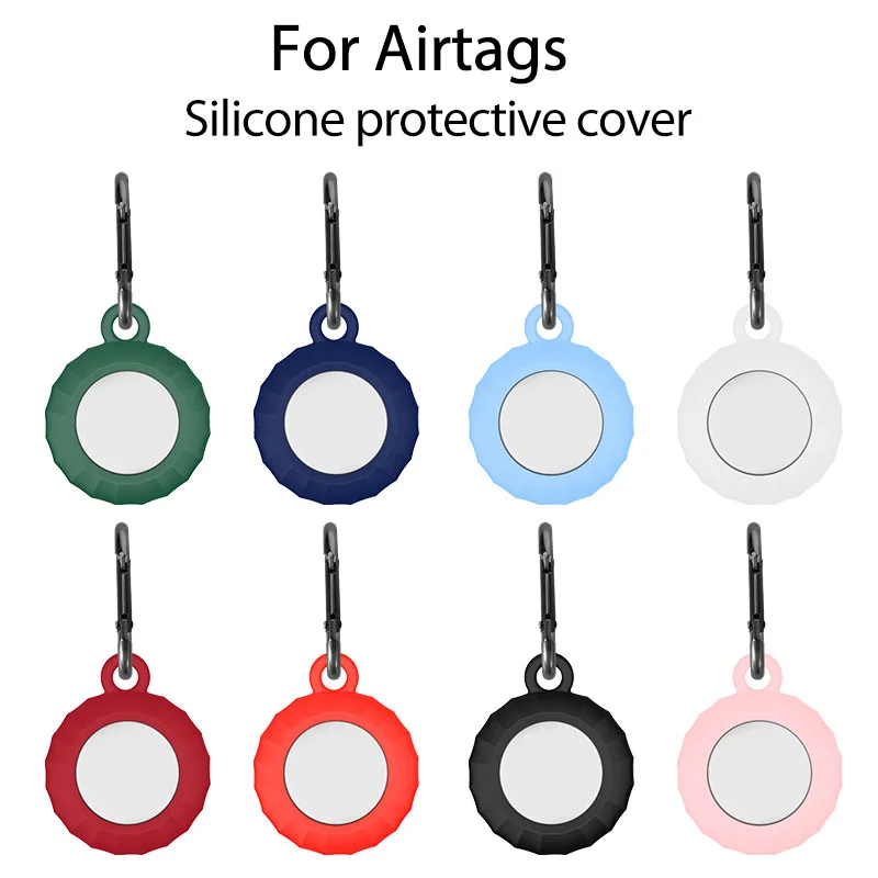 

Solid Color Protective Case Anti-lost Anti-drop Suitable For Airtags Locator Silicone Protective Case For Apple Airtags Tracker