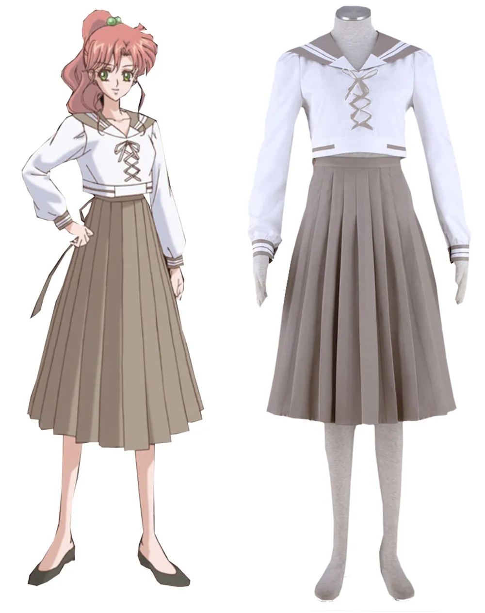 Новый японский аниме Сейлор Мун Кристалл Юпитер Кино Макото Косплей Костюм