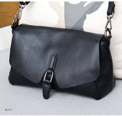 BRIGGS новая женская сумка через плечо из натуральной кожи модная черная сумка с клапаном женская сумка через плечо простая Высококачественная Сумочка