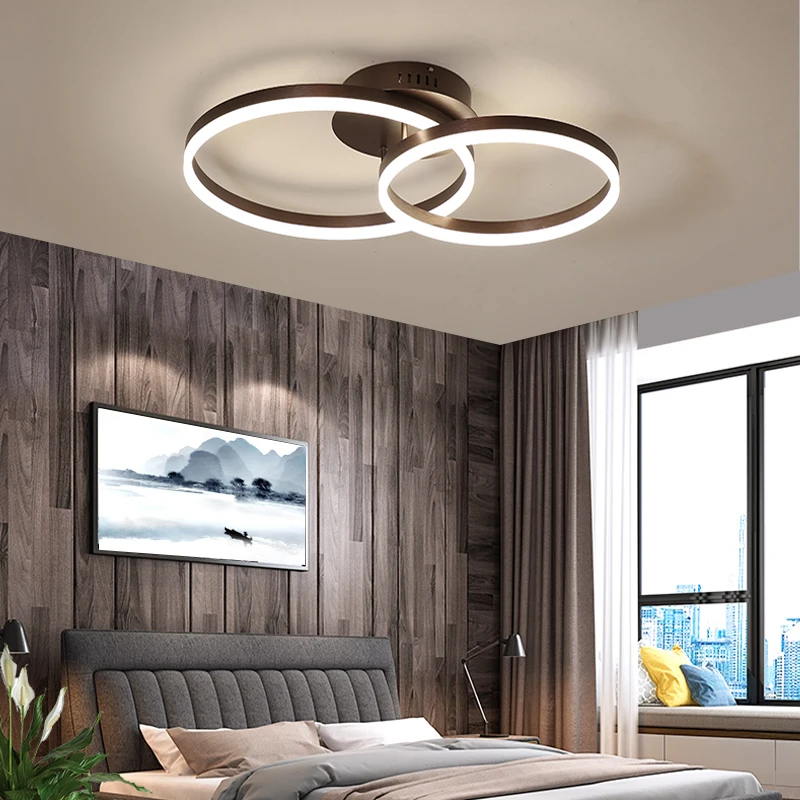 Lámpara de techo moderna con luz LED circular para dormitorio, estudio, sala de estar, cocina, iluminación interior, accesorios de luces para el hogar