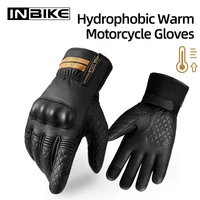 inbike winter motorcycle gloves motorbike gloves goatskin leather gloves waterproof thermal shockproof guantes moto touch screen