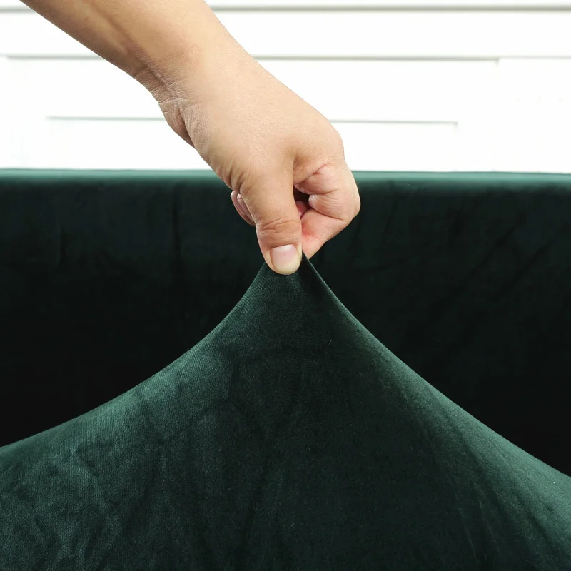 elasticated sofa covers chaise longue for living room velvet corner armchair elastic cushion couch furniture 3 seater slipcover free global shipping