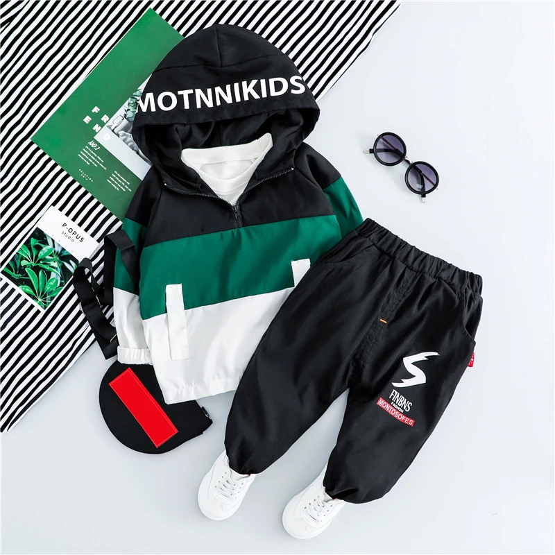 Комплект осенней одежды для маленьких мальчиков и девочек от HYLKIDHUOSE футболка с