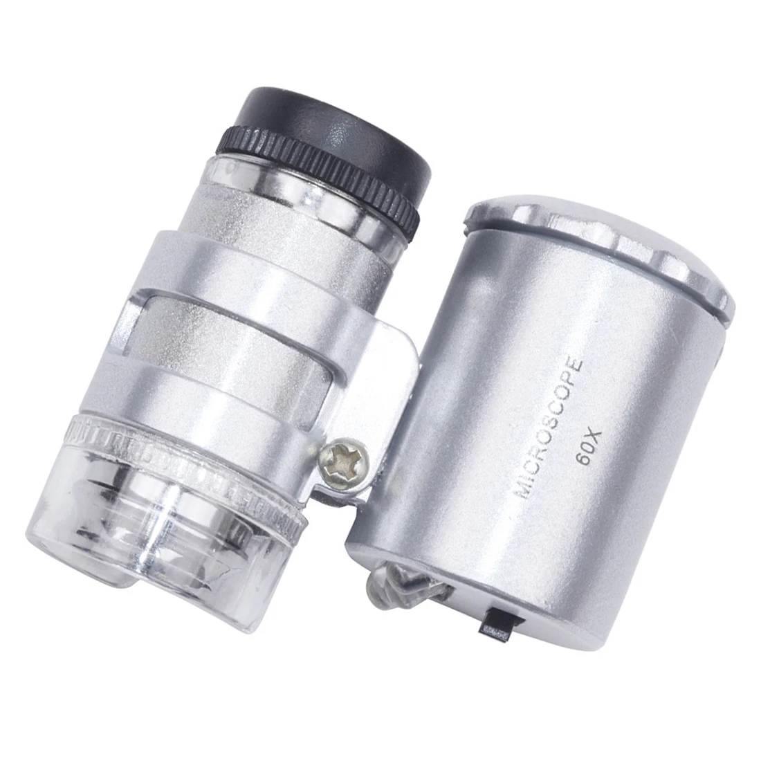 

Handheld Magnifying Glass 60X Mini Pocket Microscope Jeweler Loupe Lens Illuminated Magnifier Glass 3 LED With UV Light