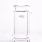 Двухслойная цилиндрическая бутылка с открытым реактором с плоским дном, емкость 2000 мл, фланец 150 мм, внешний диаметр, реакционная колба