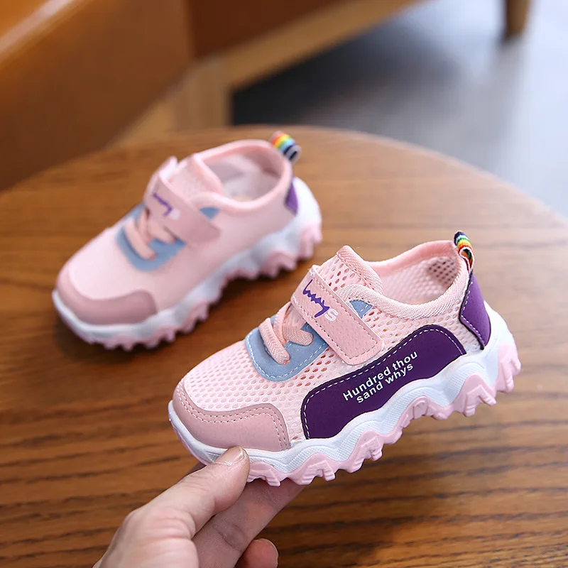 Детские кроссовки для мальчиков и девочек летняя модная пропускающая воздух