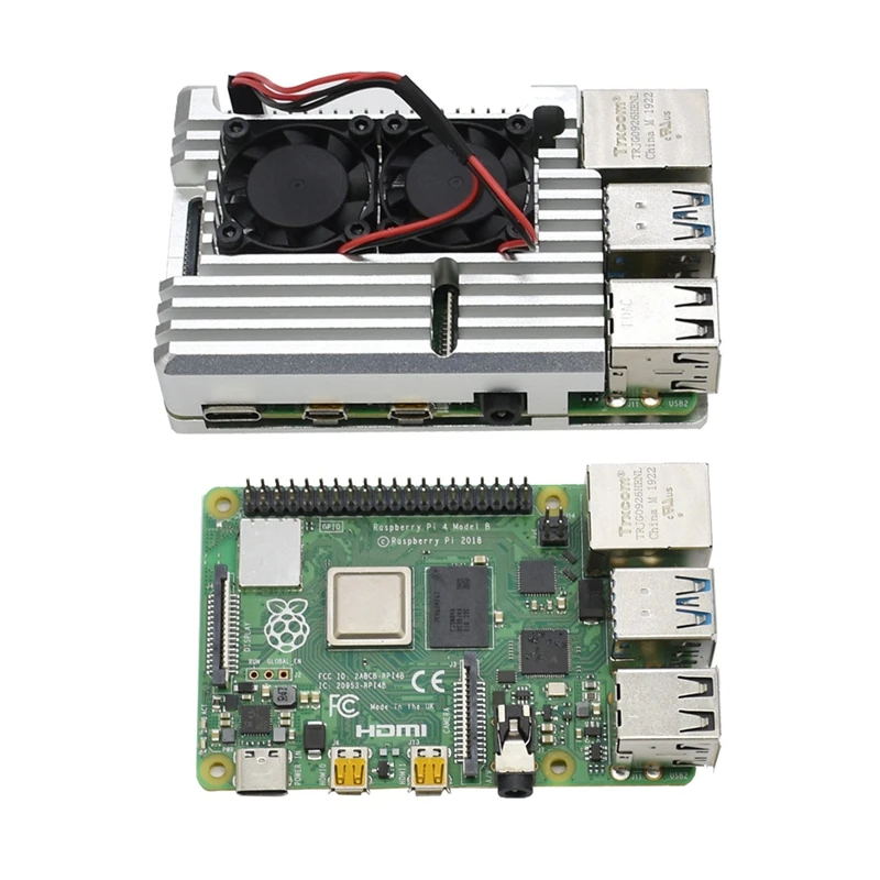 Для Raspberry Pi 4B 4G RAM DIY Kit Поддержка 2 4/5 0 GHz WIFI Bluetooth 5 с алюминиевым CNC сплавом защитный