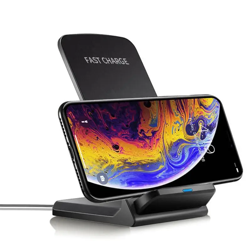 Беспроводное зарядное устройство Qi 10 Вт для iPhone X XS Max XR 8 Plus док-станция быстрой