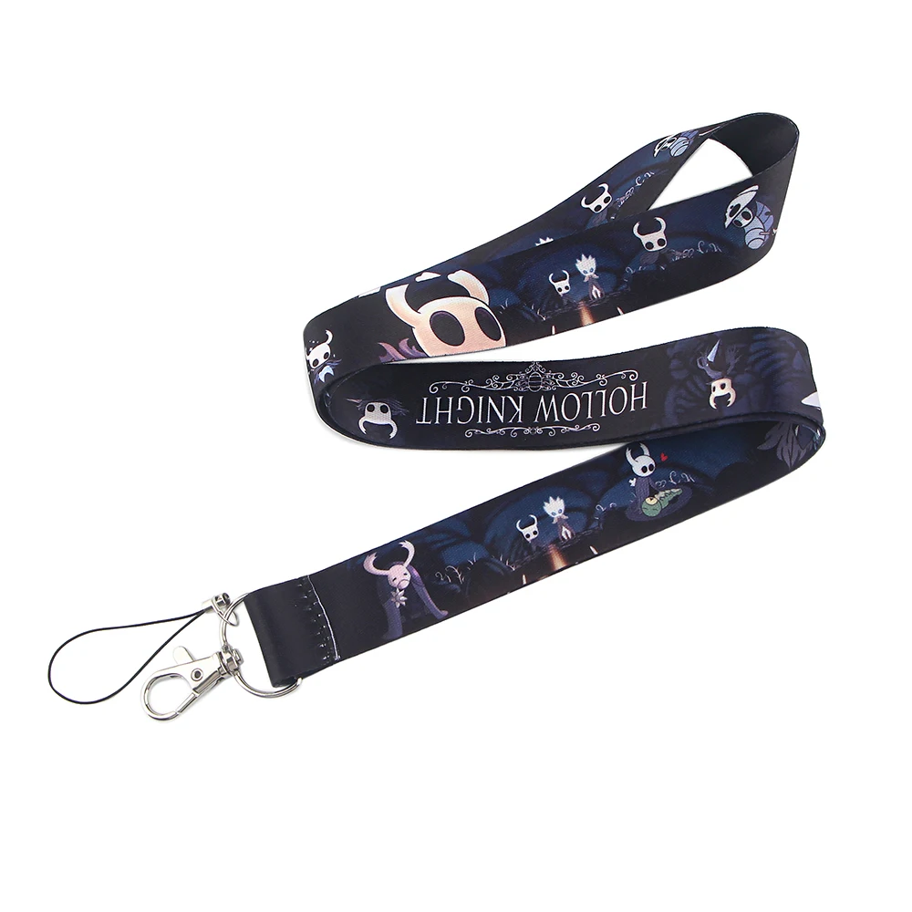 

LX438 Popular Games Hole Knight Keychains Accessory Mobile Phone USB ID Badge Holder Keys Strap Tag Neck Lanyard For Girls