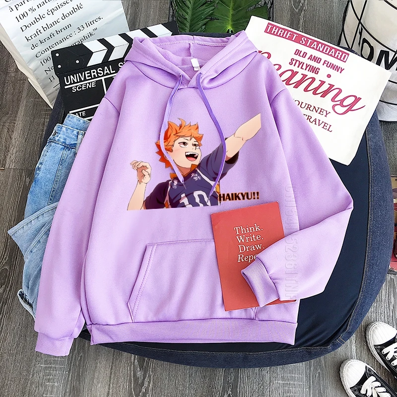 

Anime Haikyuu Hinata Shoyo Hoodies Streetwear Men Karasuno Fly High Graphic Sweatshirt Pullover Oversize Hoodies