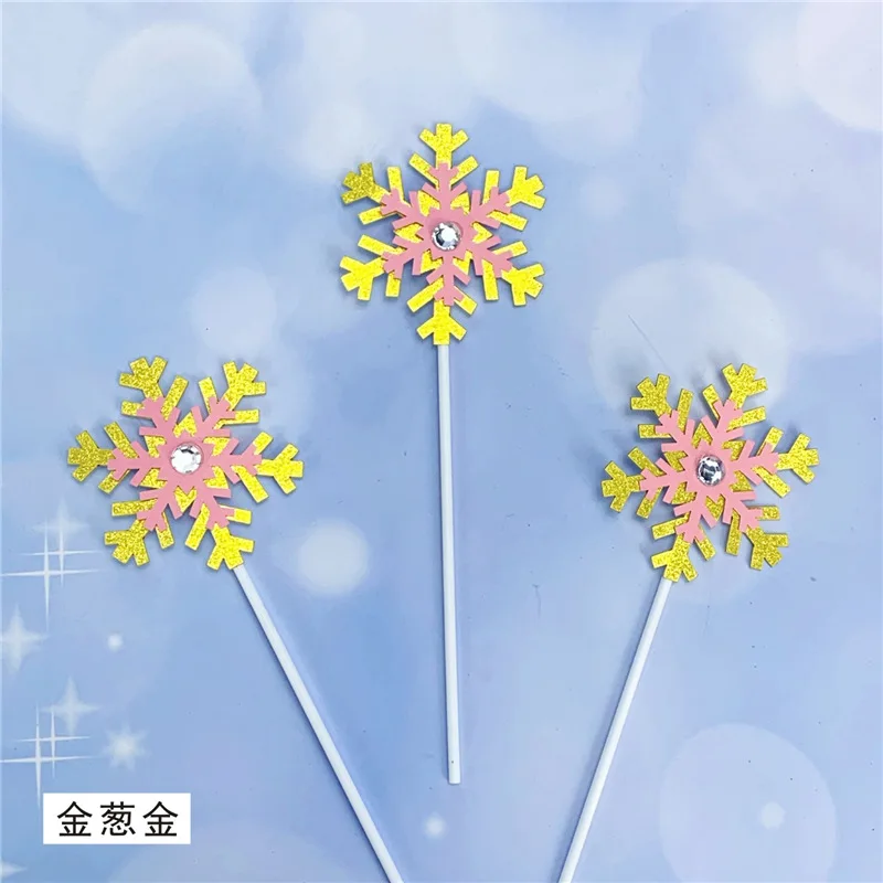 Топпер для рождественского кекса золотистый серебристый с излучением