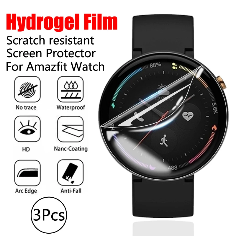 Прозрачная Гидрогелевая пленка HD для умных часов Xiaomi Huami Amazfit BiP S U Pro GTS 2E Защита