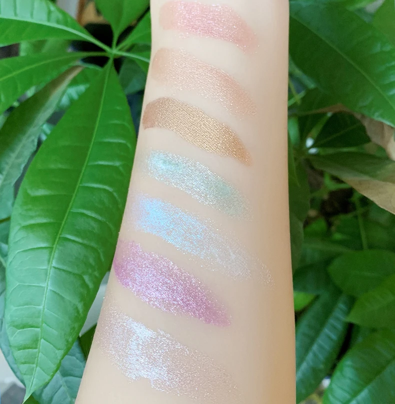 Гелевые тени для век 7 цветов жидкие монохромные блестящие с высокой подсветкой