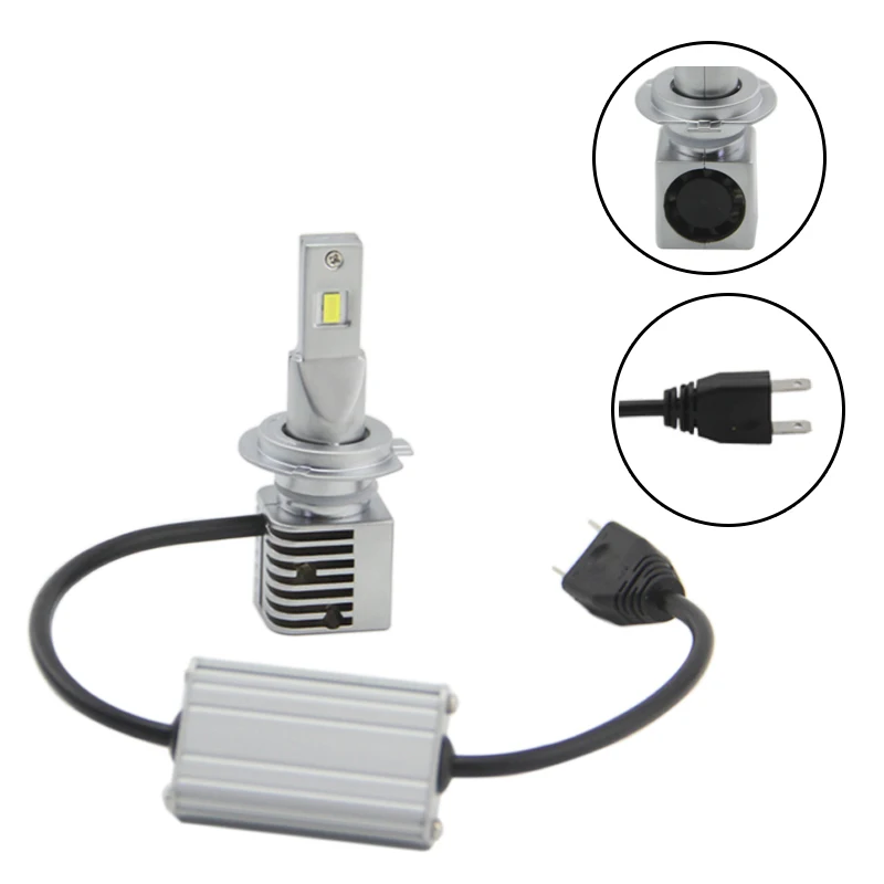 SHUOKE Best H7 Mini Led Headlight Lights Bulb For Projector Headlights 6000K White Light Bulbs with 2 Fans Free Shipping | Автомобили и