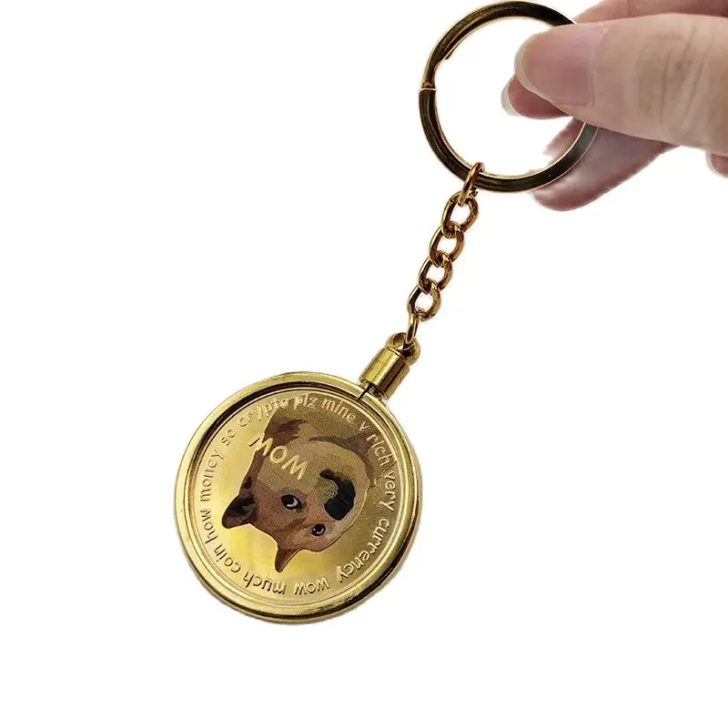 40 мм Doge Памятная коллекция монет Dogecoin металлический брелок удобная подвеска на