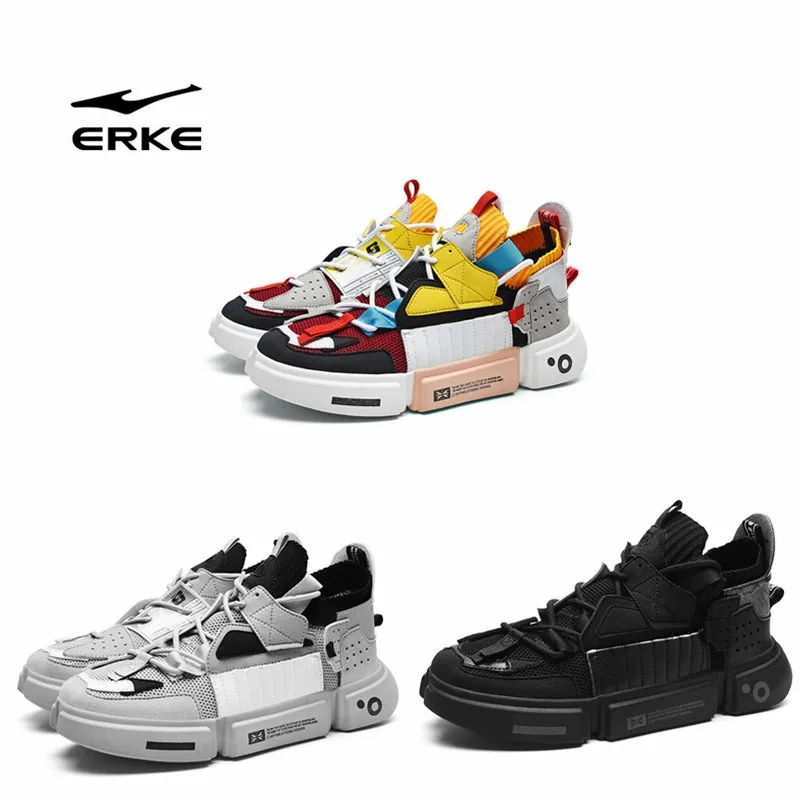 Hongxing Erke Silver Men's and women's shoes comfortable technology enlightenment 2.3 series generation 2 casual board shoes