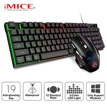 Gaming Keyboard RGB Backlit Keyboard With Silent Gaming Mouse Set Russian Keyboard Mouse Gamer Kit For Computer Game PC Laptop