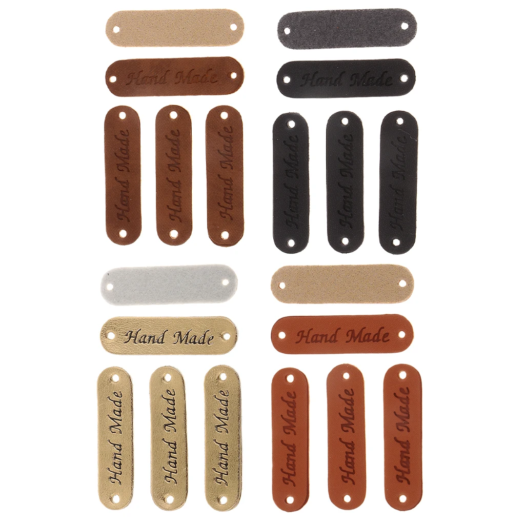 

20pcs Synthetic PU Leather Tag DIY Handmade Sew Labels Tags Leather Patches
