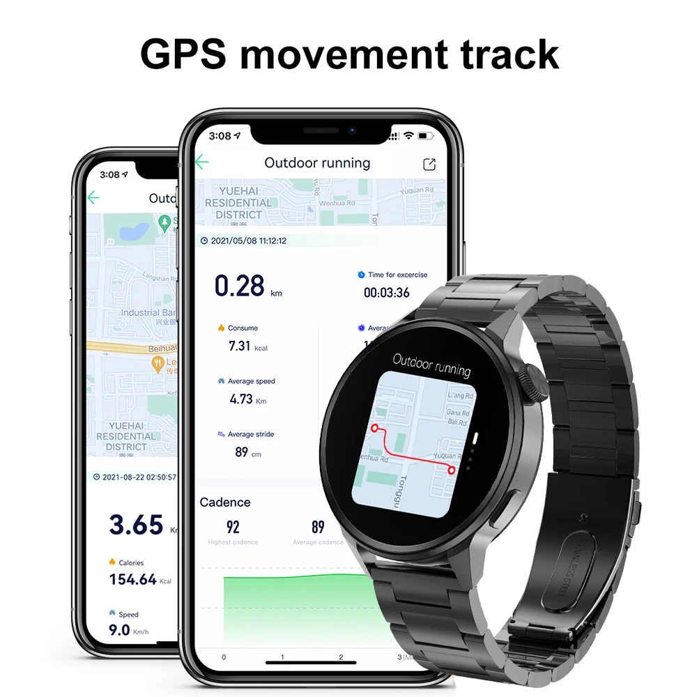 Новинка 2022 Смарт-часы с NFC мужские Bluetooth вызовами спортивным GPS-треком женские