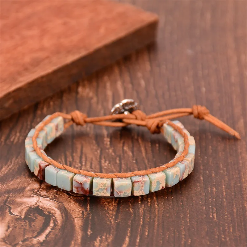 DIEZI Многоцветный этнический 7 Чакра кожаный браслет ручной работы горячий