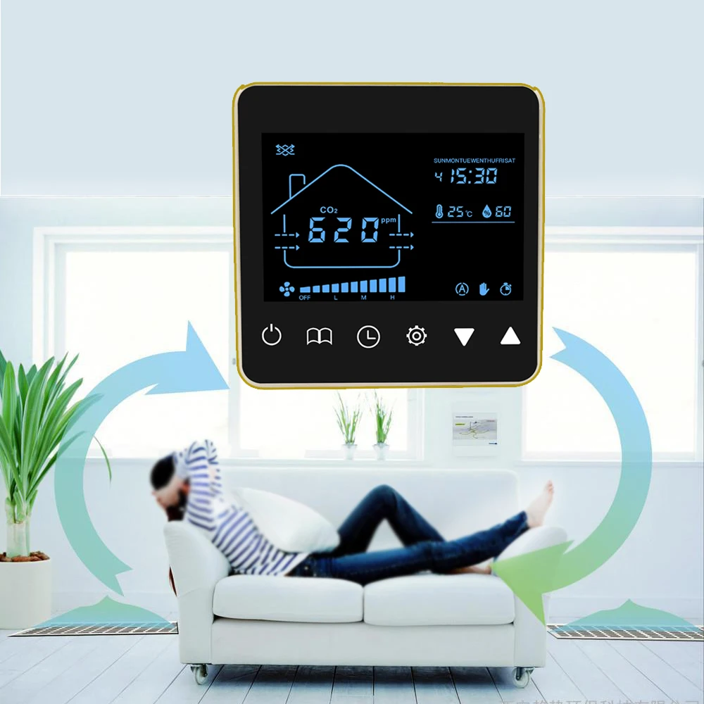 Three-speed ventilator control ndir co2 sensor for air quality detector | Инструменты