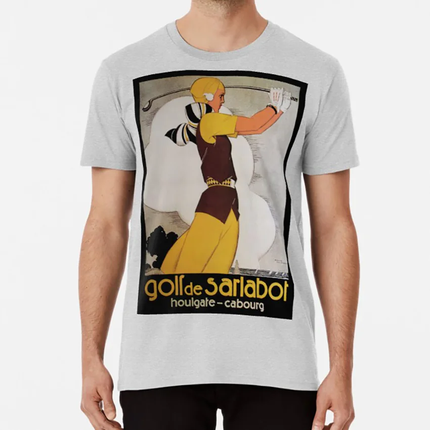 Винтажная Французская женская футболка в стиле арт деко для игры гольф