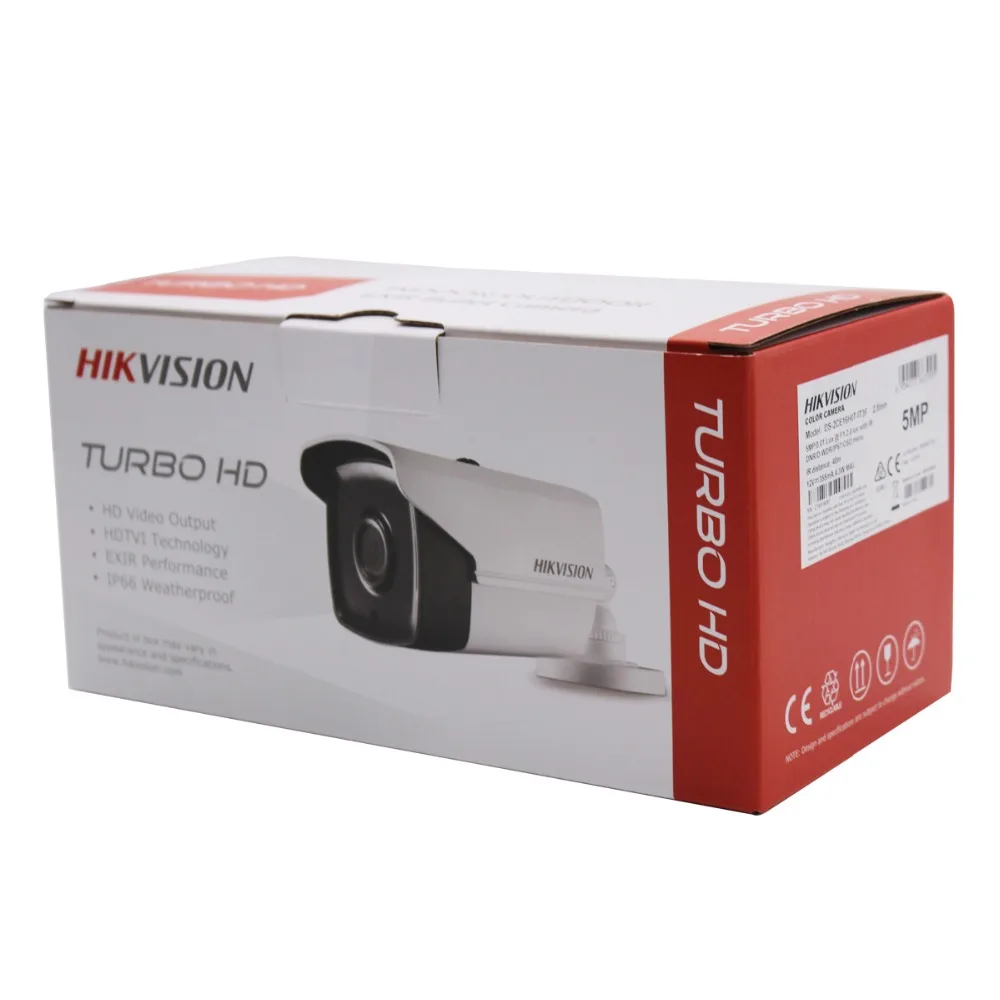 Hik 5MP TVI/AHD/CVI/CVBS 4 в 1 Аналоговый пуля Камера DS-2CE16H0T-IT3F 5 мегапикселя с высоким уровнем