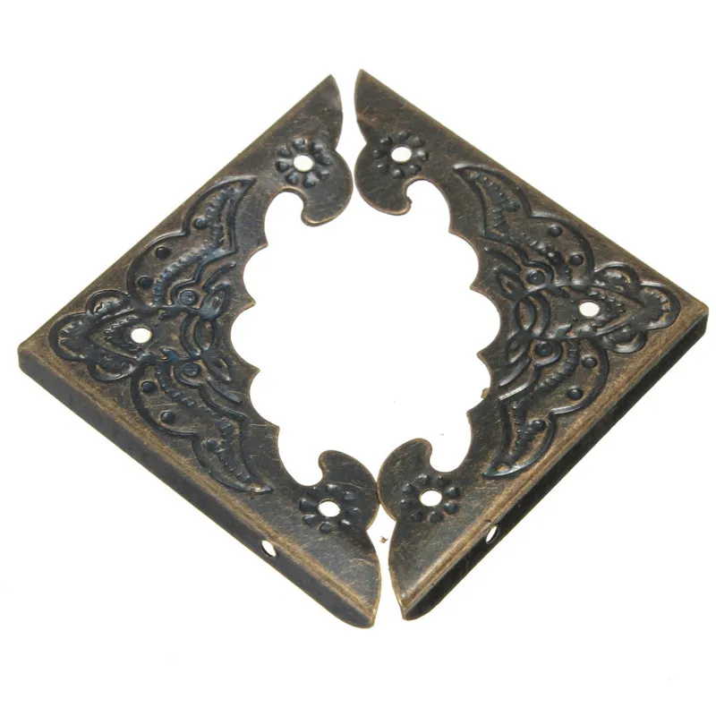 12 шт. античная латунь Подарочная коробка ювелирных изделий деревянные защитные