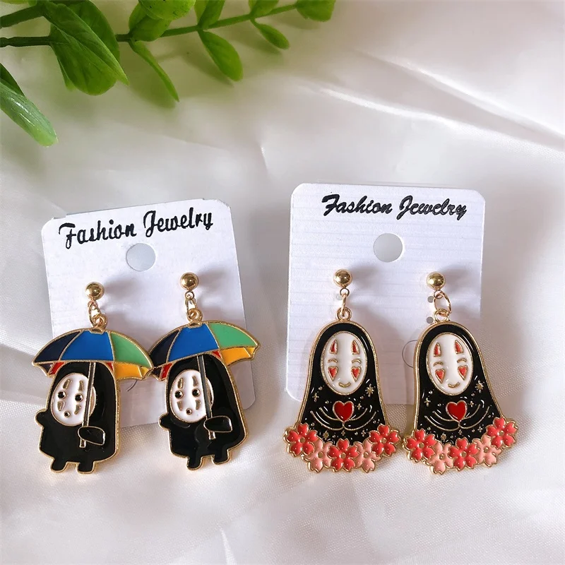 Новая мода Корея Серьги Мультфильм Аниме серьги-привидения для женщин