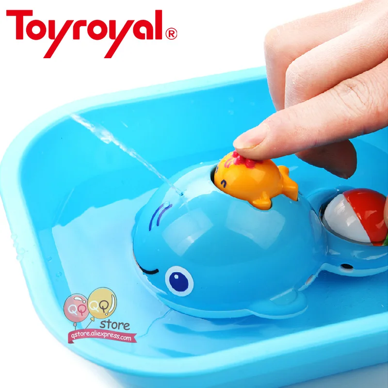 Toyroyal пресс и сквирт Игрушки для ванны летние игры океан печать с животными для детей Бассейн время спрей инструмент КИТ черепаха Краб печать