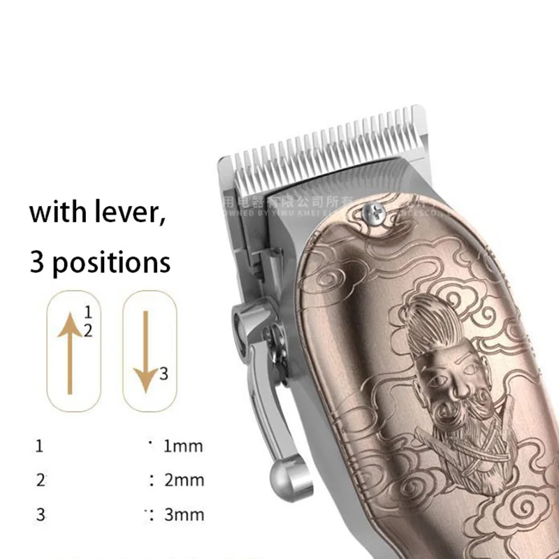 Профессиональная аккумуляторная машинка для стрижки волос Kemei 10 Вт мощный