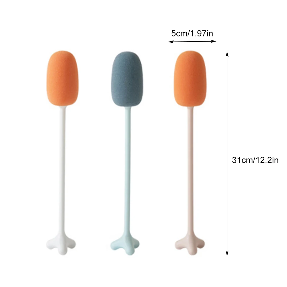 

3Pcs Sponge Brush Glass Bottle Cup Cleaner Water Bottle Brush Bottle Cleaning Brush 31cm Kitchen Supply Cleaning Tool