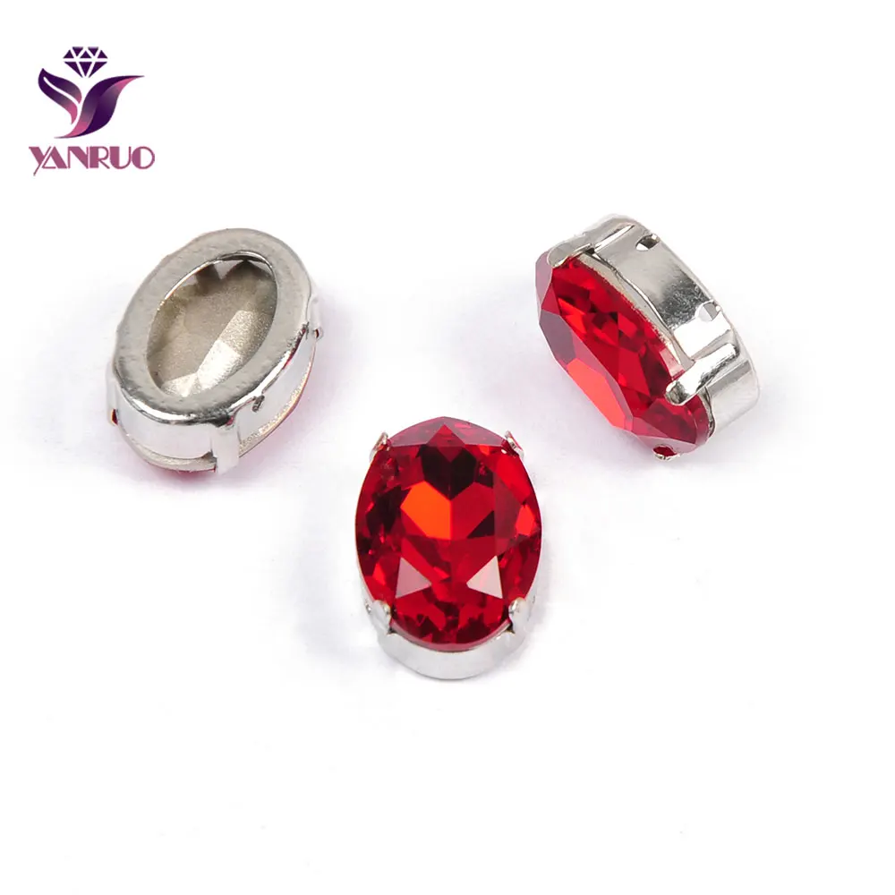 YANRUO 4120 овальной формы с острым задней пришить стразы Стекло ремесленных камни стразы хрустальные камни для ювелирных изделий DIY ремесла - Цвет: Light Siam