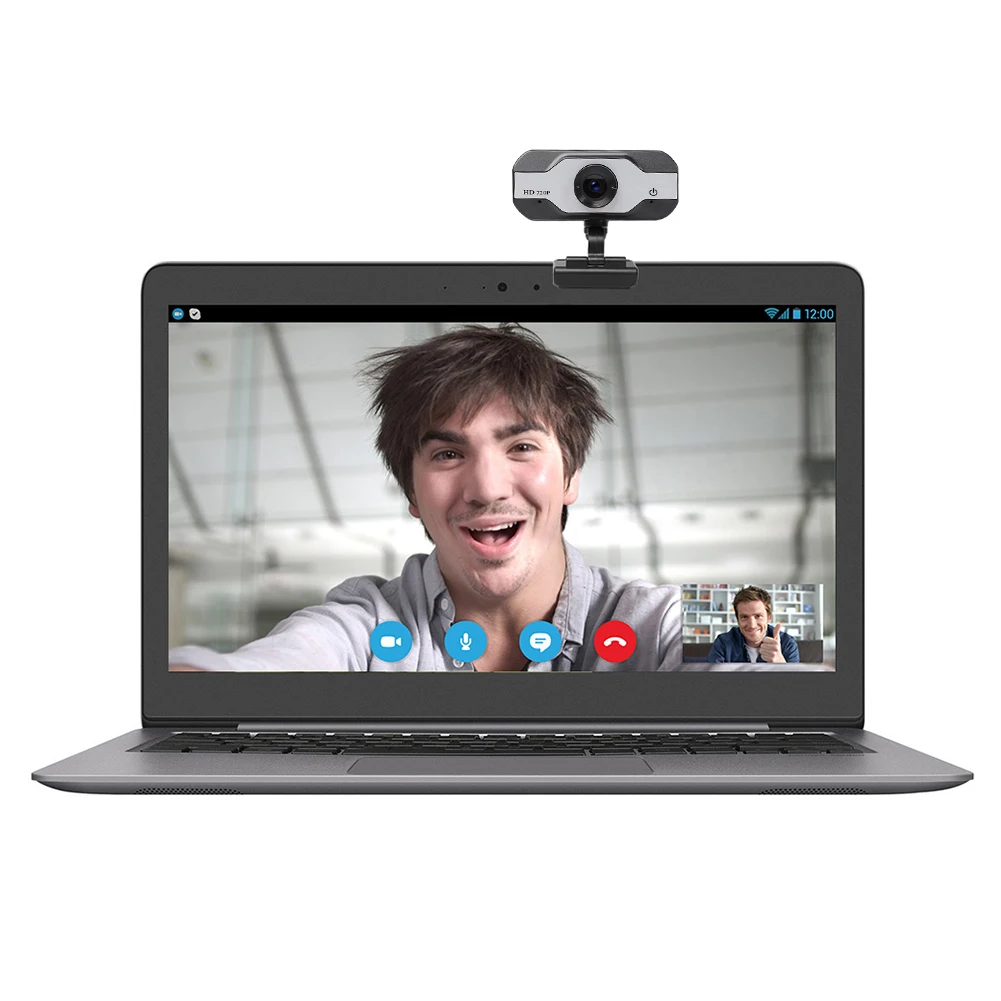 

720P HD Webcam with Built-in Microphone Plug n Play Widescreen Video 360 Degree Widescreen Video Work Home Accessories