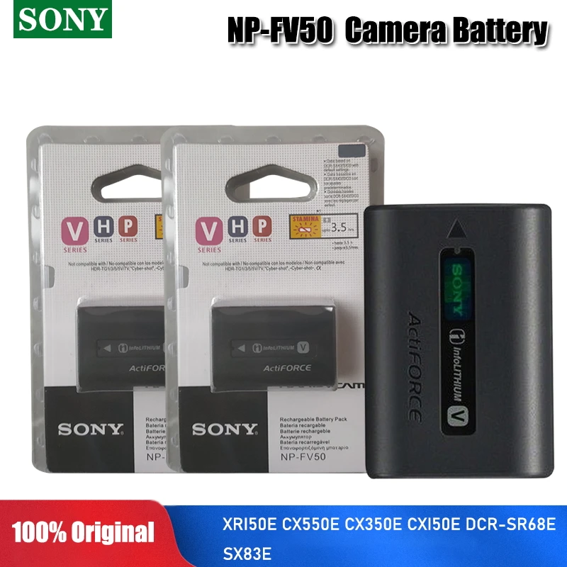 Оригинальный аккумулятор SONY 6 8 v NP FV50 NPFV50 980 мАч литиевая аккумуляторная батарея HDR