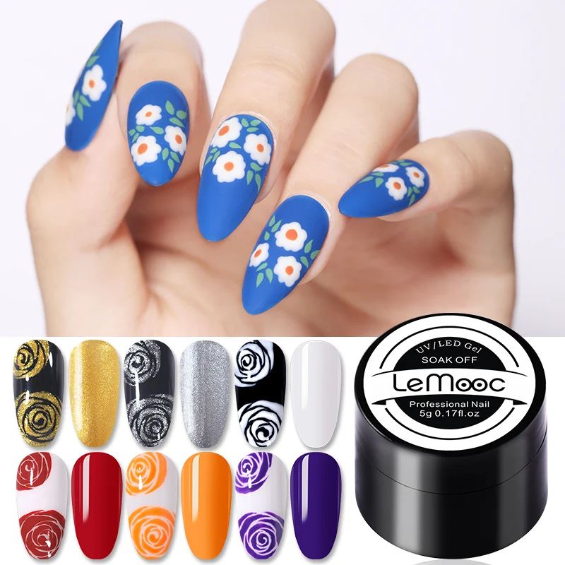 1 коробка 5g Lemooc лак для ногтей УФ Гель паук гель краска дизайна проволока