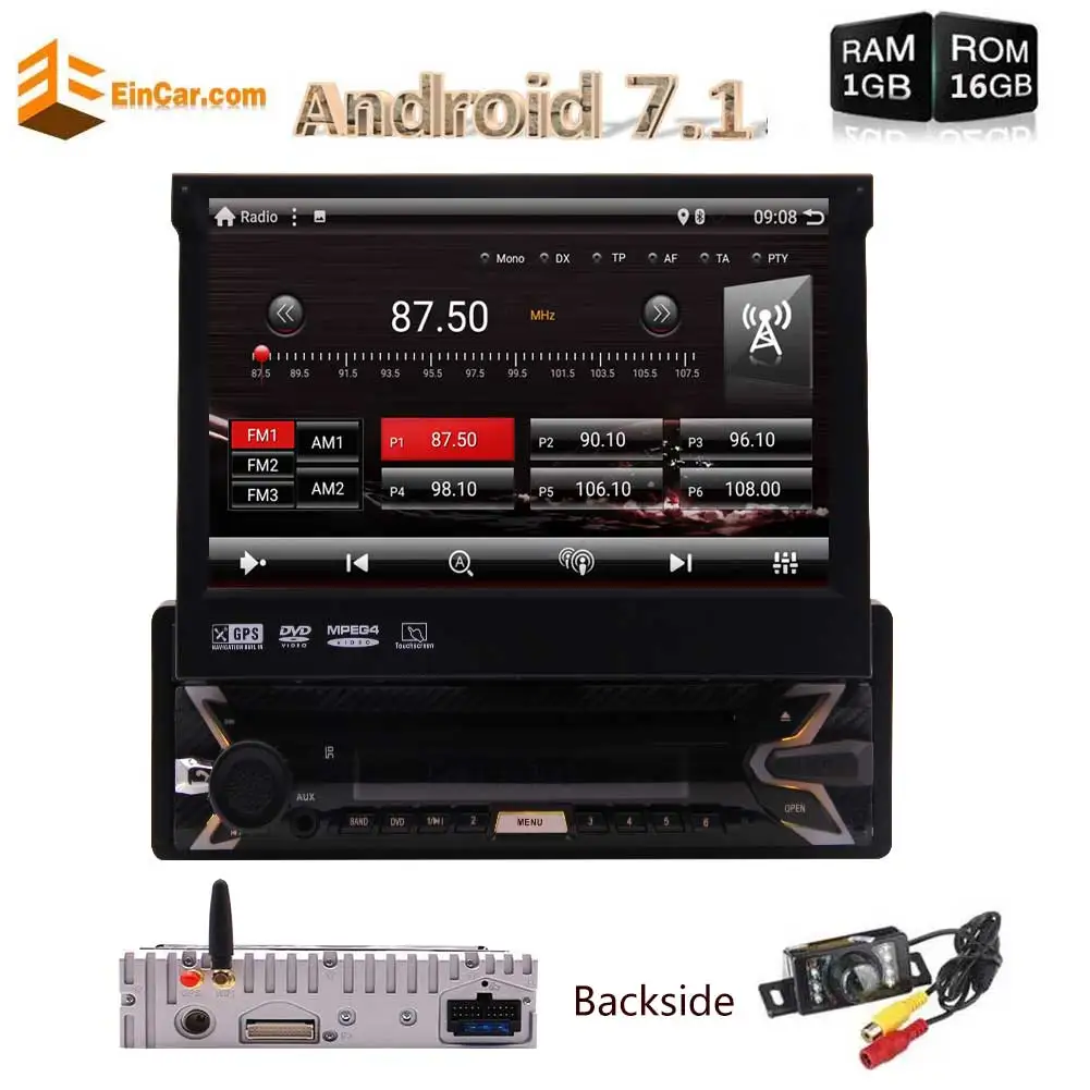7 &quotсенсорный экран ОДИН Din Android 1 четырехъядерный Гб + 16 GPS автомобильный