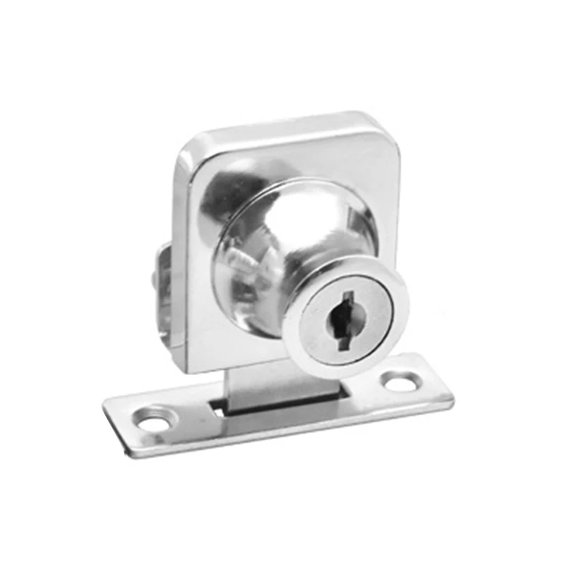 

Metal Single Double Swinging Glass Showcases Door Cabinet Lock+2 Secure Keys Home Store Single Double Door Showcase Lock