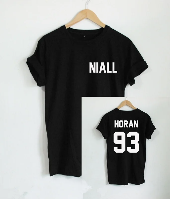 Фото NIALL HORAN 93 рубашка женская футболка с буквенным принтом Повседневная хлопковая (купить)