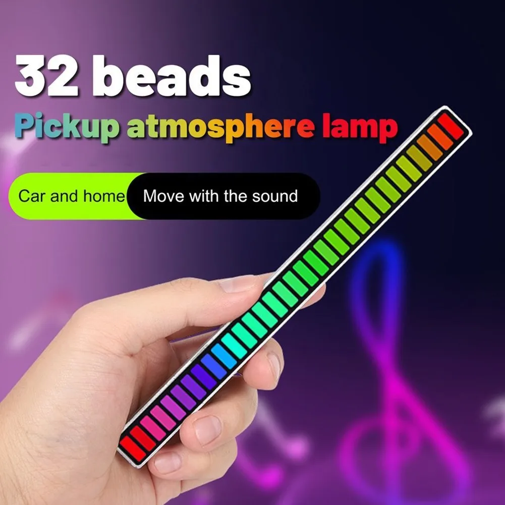 

RGB Voice-Activated Pickup Rhythm Light Creative Colorful Sound Control Led Ambient Light With 32 Bit Music Level Indicator