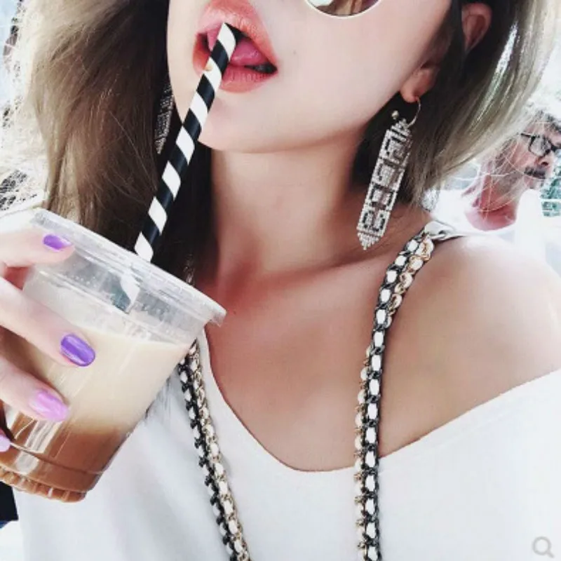 Женские серьги-подвески с кристаллами серьги в Европейском стиле панк рок